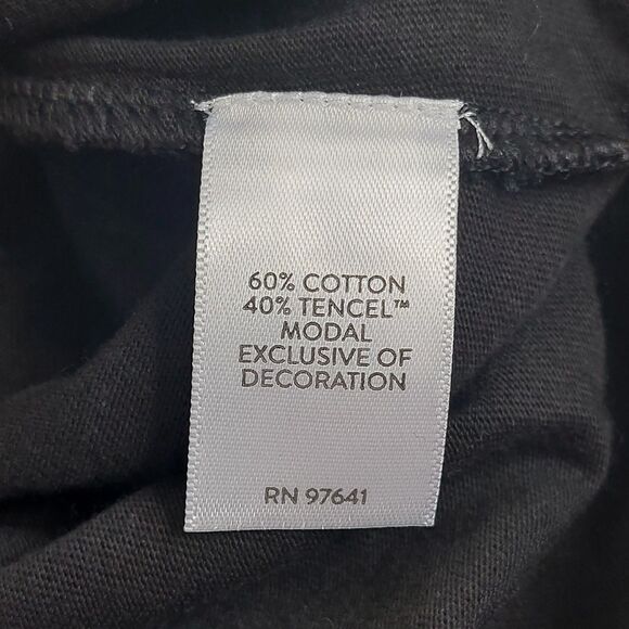 J Jill Women's XL Tunic Sparkle Metallic Embroidered Black Side Vents Shimmer - Picture 8 of 11